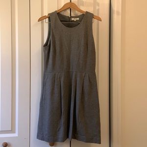 Gray fit and flare Madewell dress.